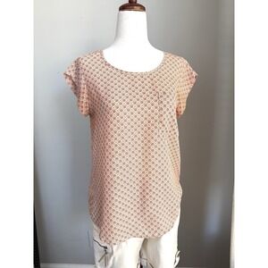 Carolina Bell women's blouse rust/mustard/cream work career XS